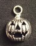 (image for) Silver Jack O Lantern Charm